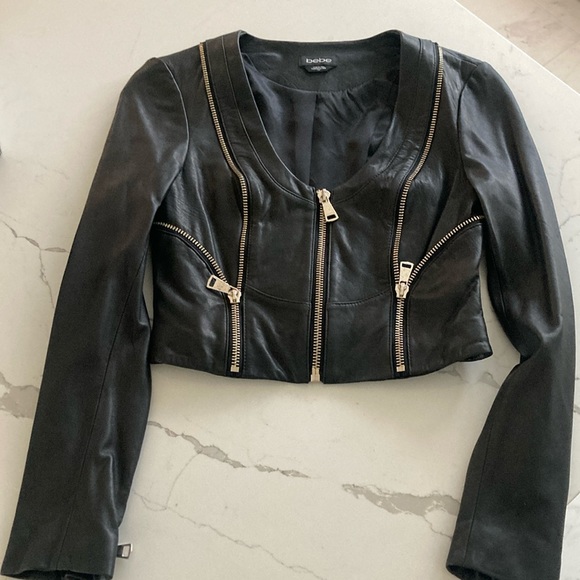 bebe Jackets & Blazers - Super Hot Cropped Leather Jacket